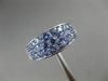 ESTATE WIDE 1.50CT AAA TANZANITE 14KT WHITE GOLD 3D THREE ROW PAVE FILIGREE RING