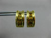 ESTATE WIDE .65CT AAA CITIRINE & BLUE TOPAZ 14K TWO TONE GOLD 3D EARRINGS #26346