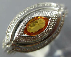 3.75CT DIAMOND & AAA YELLOW SAPPHIRE 14KT WHITE GOLD 3D MARQUISE SHAPE FUN RING