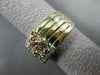 ANTIQUE WIDE 1.20CT DIAMOND 14KT YELLOW GOLD 3D X LOVE ANNIVERSARY RING #20381