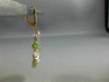 ESTATE LARGE 25.35CT DIAMOND & AAA MULTI GEM 14KT TWO TONE GOLD FLOWER EARRINGS