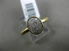ESTATE WIDE .15CT ROUND DIAMOND 14KT YELLOW GOLD 3D OVAL CLASSIC PAVE LOVE RING