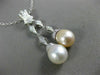 ESTATE .75CT DIAMOND & AAA SOUTH SEA PEARL 14KT WHITE GOLD LARIAT PENDANT #22110