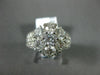 ESTATE LARGE 3.7CT DIAMOND 14K WHITE GOLD CLASSIC FLOWER SEMI ETERNITY LOVE RING