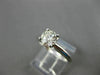ANTIQUE WIDE .63CT OLD MINE DIAMOND PLATINUM SOLITAIRE ENGAGEMENT RING #19260