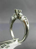 ESTATE .80CT ROUND & MARQUISE DIAMOND 14KT WHITE GOLD 3D CLASSIC ENGAGEMENT RING