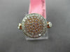 ESTATE WIDE .52CT WHITE & PINK DIAMOND 18KT WHITE & ROSE GOLD 3D ROUND LOVE RING