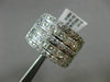 MASSIVE 4CT ROUND & PRINCESS DIAMOND 18KT WHITE GOLD 3D WEDDING ANNIVERSARY RING