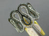 WIDE 1.0CT WHITE & BLACK DIAMOND 14KT WHITE GOLD INFINITY LOVE ANNIVERSARY RING