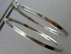 ESTATE LARGE 14KT WHITE GOLD 3D CLASSIC ROUND HOOP HANGING EARRINGS #27897
