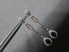 .78CT DIAMOND & AAA SAPPHIRE 14KT WHITE GOLD PEAR SHAPE & ROUND HANGING EARRINGS
