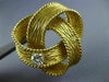 ESTATE LARGE TIFFANY & CO. .52CT DIAMOND 18KT YELLOW GOLD KNOT BOW BROOCH #2559