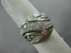 ESTATE LARGE .75CT DIAMOND 14K WHITE GOLD CLASSIC MULTI ROW WAVE ETOILE FUN RING