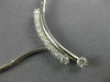 ESTATE 1.0CT DIAMOND 14K WHITE GOLD PAVE V SHAPE SOLITAIRE JOURNEY NECKLACE #870