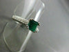 ESTATE 1.14CT AAA EMERALD & DIAMOND 14KT WHITE GOLD ENGAGEMENT RING #22248