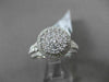 ESTATE 1.15CT DIAMOND 18KT WHITE GOLD 3D HALO CLUSTER PROMISE ENGAGEMENT RING