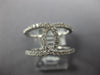 ESTATE WIDE .45CT DIAMOND 18KT WHITE GOLD 3D CLASSIC LOVE KNOT FUN RING