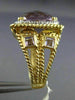 ESTATE LARGE 10.93CT DIAMOND & AAA AMETHYST 14KT YELLOW GOLD ROPE FILIGREE RING