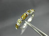 ESTATE 1.05CT AAA CITRINE 14KT WHITE GOLD 3D 5 STONE CUSHION CUT SQUARE FUN RING