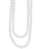 ESTATE 5.0CT DIAMOND 14KT WHITE GOLD ROUND CLASSIC DOUBLE STRAND TENNIS NECKLACE
