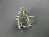 ESTATE LARGE 1.40CT DIAMOND 14K WHITE GOLD 3D GEOMETRIC CLIP ON EARRINGS #26549