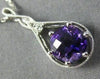 ESTATE 1.15CT DIAMOND & AAA AMETHYST 14KT WHITE GOLD TEAR DROP INFINITY PENDANT