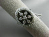 ESTATE LARGE .51CT DIAMOND 14KT WHITE GOLD 3D ETOILE LOVE SNOWFLAKE LOVE RING