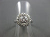 ESTATE LARGE .86CTW 14KT WHITE GOLD 12MM FLOWER ENGAGEMENT COCKTAIL RING #XXX