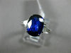 3.07CT TRILLION DIAMOND & OVAL SAPPHIRE 18KT WHITE GOLD 3 STONE ENGAGEMENT RING