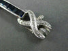 ESTATE 5.29CT DIAMOND & AAA SAPPHIRE 14KT WHITE GOLD 3D X LOVE TENNIS BRACELET