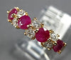 ESTATE 1.75CT DIAMOND & AAA RUBY 14KT ROSE GOLD 3D 5mm CLASSIC ANNIVERSARY RING