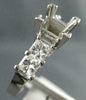 WIDE 1.0CT DIAMOND 14KT WHITE GOLD 3D PRINCESS SEMI MOUNT ENGAGEMENT RING #22408