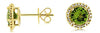 2.4CT DIAMOND & AAA PERIDOT 14KT YELLOW GOLD 3D CLASSIC ROUND HALO STUD EARRINGS