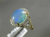 ESTATE LARGE 3.62CT DIAMOND & AAA AUSTRALIAN OPAL 14K YELLOW GOLD OVAL HALO RING