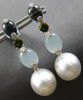 7.29CT DIAMOND & AAA MULTI GEM & AAA SOUTH SEA PEARL 18KT ROSE GOLD FUN EARRINGS
