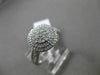 ESTATE WIDE .62CT DIAMOND 14KT WHITE GOLD 3D CLUSTER DOUBLE HALO FRIENDSHIP RING