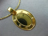 ESTATE 18KT YELLOW GOLD 3D OVAL ENGRAVEABLE FLOATING PENDANT & CHAIN #24998