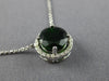ESTATE 2.14CT DIAMOND & AAA GREEN GARNET 14KT WHITE GOLD CLASSIC ROUND NECKLACE
