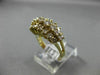 ESTATE WIDE 1.80CT DIAMOND 14KT YELLOW GOLD 3D 3 ROW PYRAMID ANNIVERSARY RING