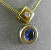 ESTATE .55CT DIAMOND & AAA TANZANITE 18KT YELLOW GOLD 3D BEZEL ETOILE PENDANT