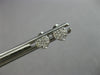 ESTATE SMALL .07CT DIAMOND 14KT WHITE GOLD 3D PAVE HEART LOVE STUD EARRINGS