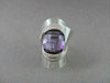 ESTATE WIDE 27MM 18KT WHITE 19.44CT AAA AMETHYST & DIAMONDS GOLD RING