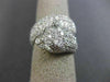 ESTATE LARGE 4.68CT DIAMOND & AAA EMERALD 18KT WHITE GOLD PAVE PANTHER FUN RING