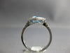 ESTATE 1.62CT DIAMOND & AAA BLUE TOPAZ 14KT WHITE GOLD GEOMETRICAL FILIGREE RING