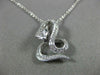 ESTATE .32CT DIAMOND & AAA SAPPHIRE 14K WHITE GOLD HAPPY SNAKE FLOATING PENDANT