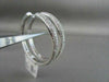 ESTATE 1.0CT DIAMOND HOOP EARRINGS 14K WHITE GOLD 30mm SIMPLY BEAUTIFUL!!!!!!!!!