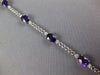 7.04CT DIAMOND & AAA AMETHYST 14KT WHITE GOLD 3D OVAL & ROUND TENNIS BRACELET