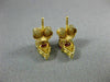 ANTIQUE 1.20CT DIAMOND & AAA RUBY 14KT YELLOW GOLD CLUSTER STUD EARRINGS #18909