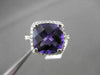ESTATE 6.03CTW DIAMOND & AAA AMETHYST 14KT WHITE GOLD FILIGREE CLASSIC HALO RING