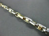 ESTATE WIDE 14K WHITE & YELLOW GOLD 3D SOLID HANDCRAFTED ITALIAN BRACELET #22788